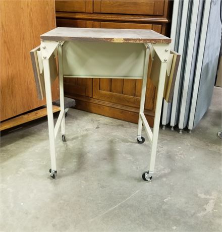 Mobile Drop Leaf Typewriter Table - 36x18x26