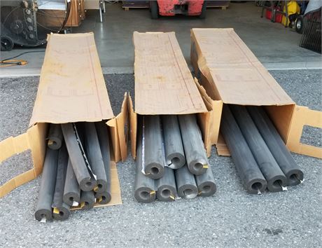 6' Insulation Tubes...Asst. Diameters...18pc (see pics for dia.)