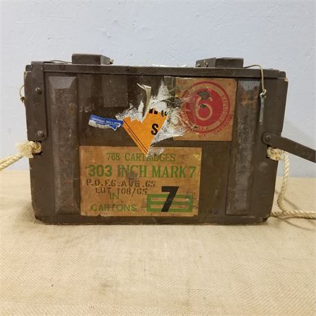 Vintage Wood 303 Ammo Box - 16x9x12