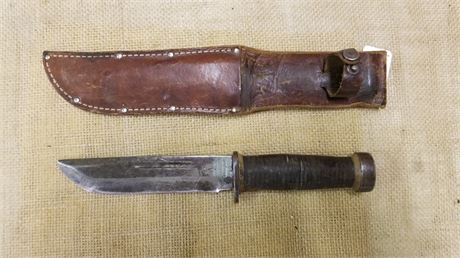 WWII Special Forces Cattaraugus 25Q Knife with Sheath