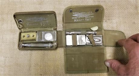 Military Gillette Khaki Shave Kits