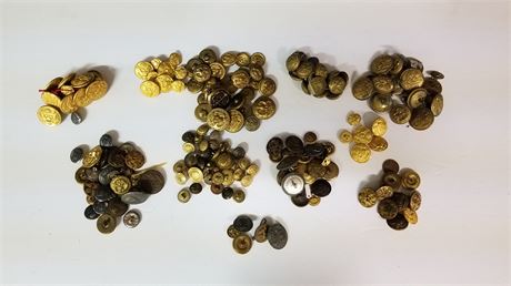 Assorted Military Uniform Buttons