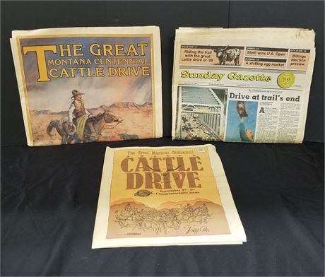 1989 Collectible Billings Gazette Cattle Drive Editions