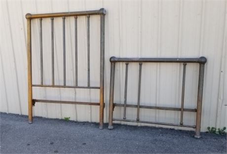 Antique Brass Head & Footboard - No Rails - Twin