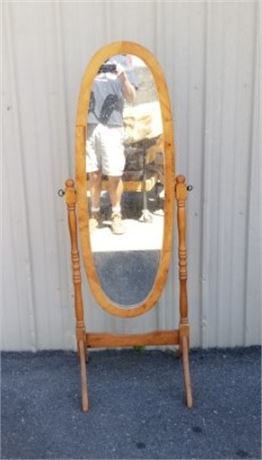 Retro Standing Oval Mirror - 22x60