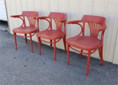 Retro Wood Chair Trio