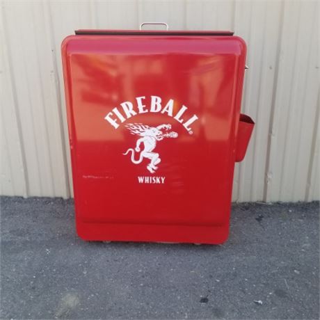 Fireball Rolling Portable Drink Cooler w/ Drain - 25x18x35