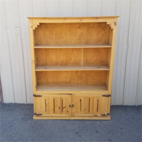 Unfinished Pine Bookshelf Cabinet - 48x13x58