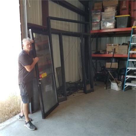 Store Front Door & Glass Frame Complete w/ Glass - 72x102