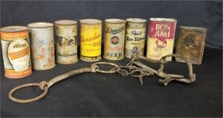 Antique Beer Cans & Primitive Metal