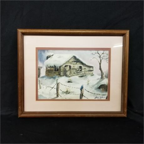 Framed Water Color Signed By: Lance Johnson - 15x12