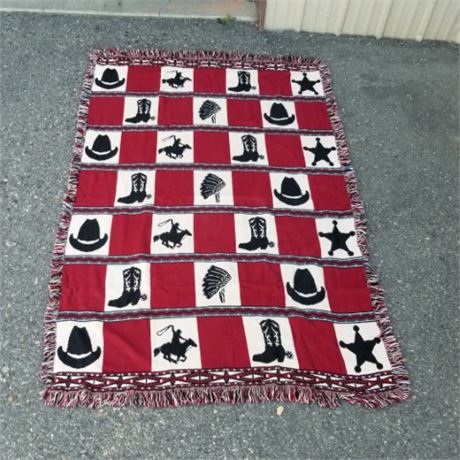 Western Style Tapestry/Blanket - 48x68