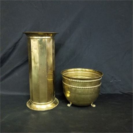 House Decor - Metal Column & Bowl