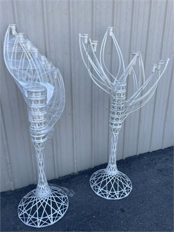 Adjustable Free Standing Candelabra Pair