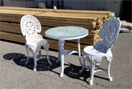 Patio Set w/ Glass Set - 26" Diameter