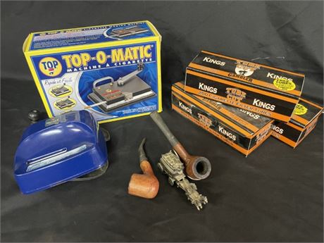 Top-O-Matic Cigarette Rolling Machine/Pipes & Filter Tubes