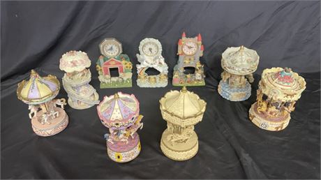 Carousel Musical Boxes & Clocks