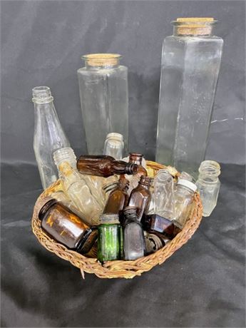 Collectible Apothecary & Tall Glass Containers