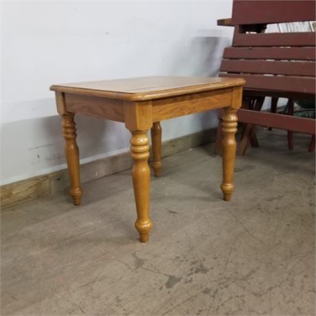 Wood Accent Table - 24x21x12