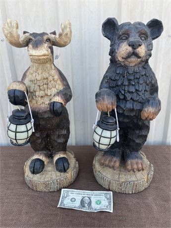 Pair of Bear Doorstop Greeters