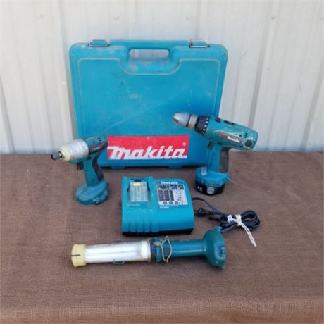 Makita Cordless Tool Trio & (Charger does not match with the tools)