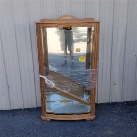 New Lighted Hutch with Glass Shelves & Side Doors...32x15x60