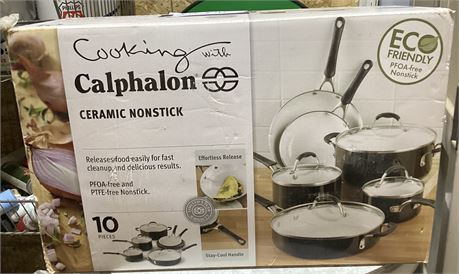 10 pc Calphalon Ceramic NonStick Cooking Set