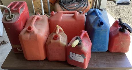 Assorted Gas Cans