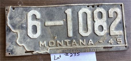 MT Prison Made License Plate - 1945