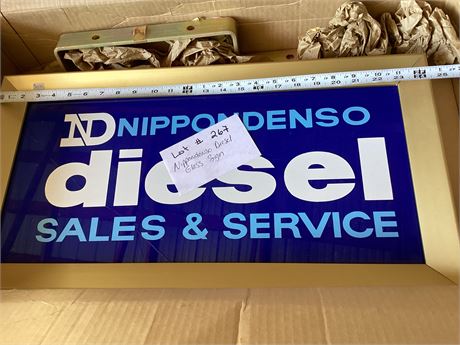 Nippondenso Diesel Glass Sign