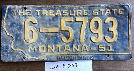 The Treasure State License Plate