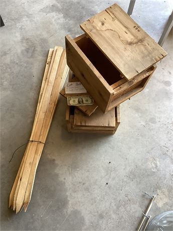 Garden Stakes / Wood Crates