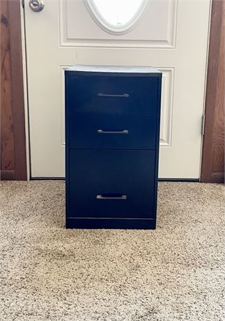 Short 3 Drawer Metal File Cabinet