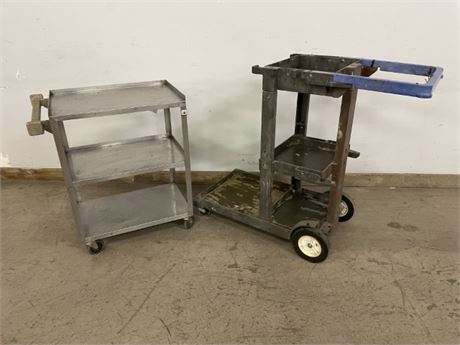 Stainless Cart & Custodian Cart...25x15x32