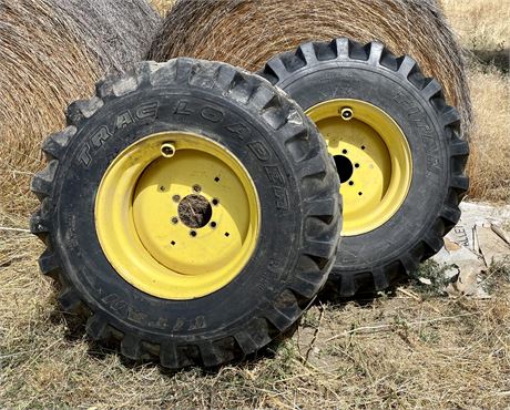 2 Tractor Tires - Titan 15 x 19.5 NHS