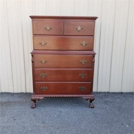 Vintage 'Chest on Chest' Colonial Mahogany Dresser - 36x20x51