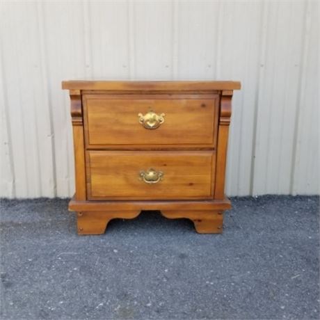 Two Drawer Nightstand - 26x18x25