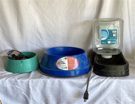 Pet Supplies - Heated Water Dish, Food Dish, Automatic Waterer