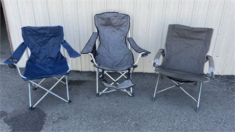 Three Very Nice Collapsible Camp Chairs