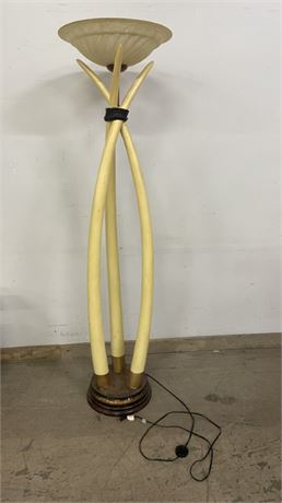 Faux Elephant Tusk Floor Lamp - 73" tall, 20" dia.