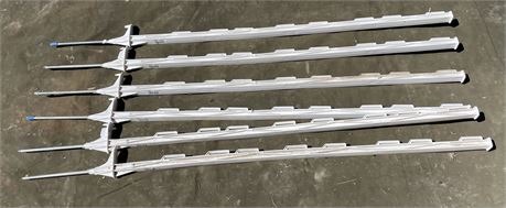 6 Electric Fence Corner / Reinforcing Posts White 38” Long