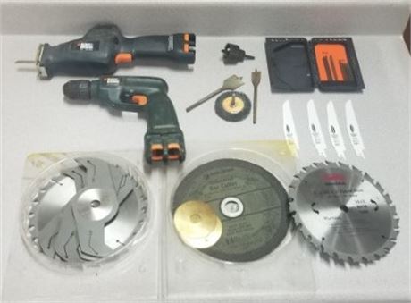 Assorted Saw Blades/Cordless Tool ( No Batteries)