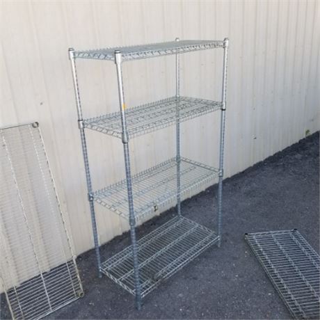 Wire Type Shelving Rack w/ Extra Shelves - 38x18x63