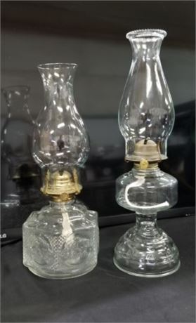 Oil Lamp Pair