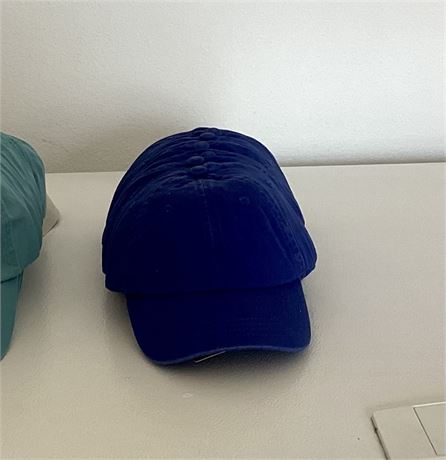 10 Dark Blue Youth Baseball Caps