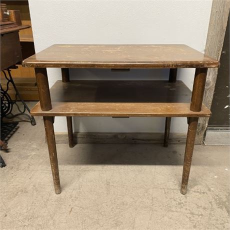 "Styled by Phoenix" Mid Century Modern Walnut End Table - 30x20x26