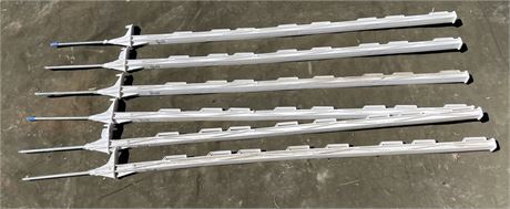 6 Electric Fence Corner / Reinforcing Posts White 38” Long