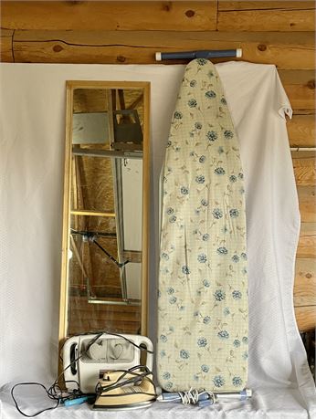 Housewares Bundle Includes Iron, Ironing Board, Mirror