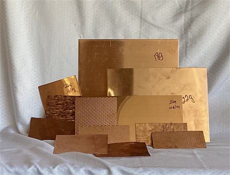 Various Copper Sheet Pieces for Jewelry And Other Projects