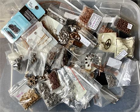 Assorted Metal Bead And Jewelry Findings